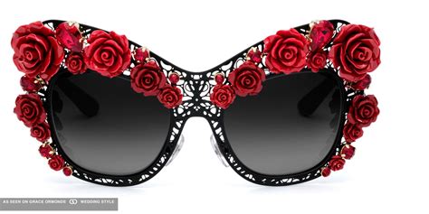 dolce gabbana sunglasses with red flowers|Dolce & Gabbana unisex sunglasses.